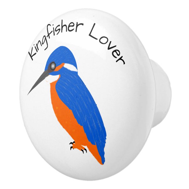 Eisvogel-Design personalisiert Keramikknauf (Rechts)