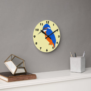Eisvogel Design Runde Wanduhr