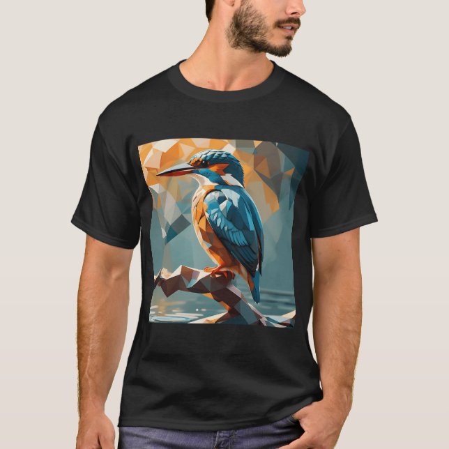 Eisvogel Digitale Kunst T-Shirt (Vorderseite)