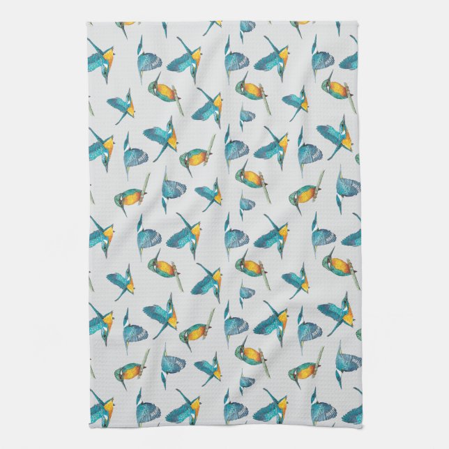 Eisvogel Geschirrtuch (Vertikal)