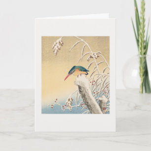 Eisvogel im Schnee Karte