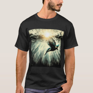 Eisvogel, KI-generierte Kunst T-Shirt