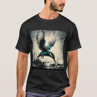 Eisvogel, KI-generierte Kunst T-Shirt