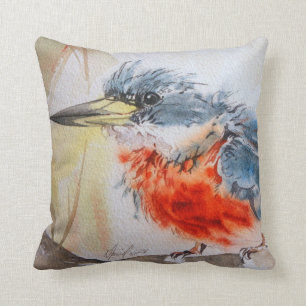 Eisvogel-Kunst-Aquarell-Kissen Kissen