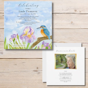 Eisvogel Lila Iris Lebensfeier Einladung