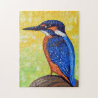 Eisvogel-Malerei-Postkarte