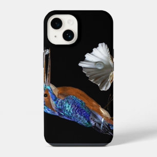 Eisvogel, MEERESMUSCHEL UND PERLE Elektrisch Blau, iPhone Hülle
