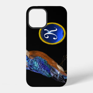 Eisvogel MONOGRAMM, Elektrisch Blau, Schwarz iPhone Hülle