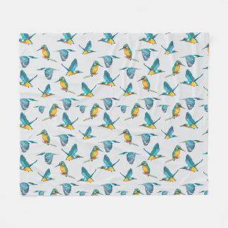 Eisvogel-Muster Leggings Fleecedecke