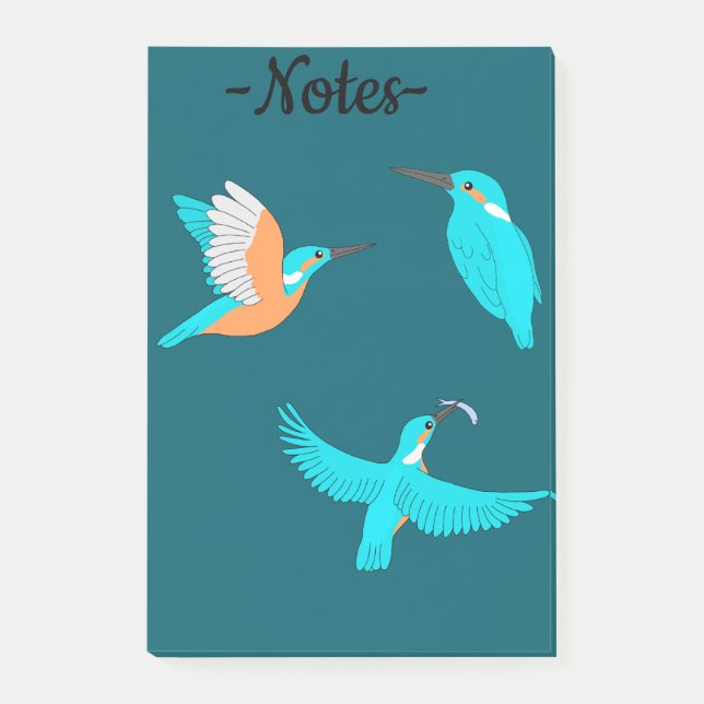 Eisvögel Post-it Klebezettel (Vorderseite)
