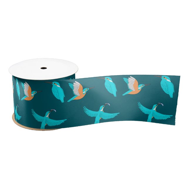 Eisvögel Satinband (Spule)