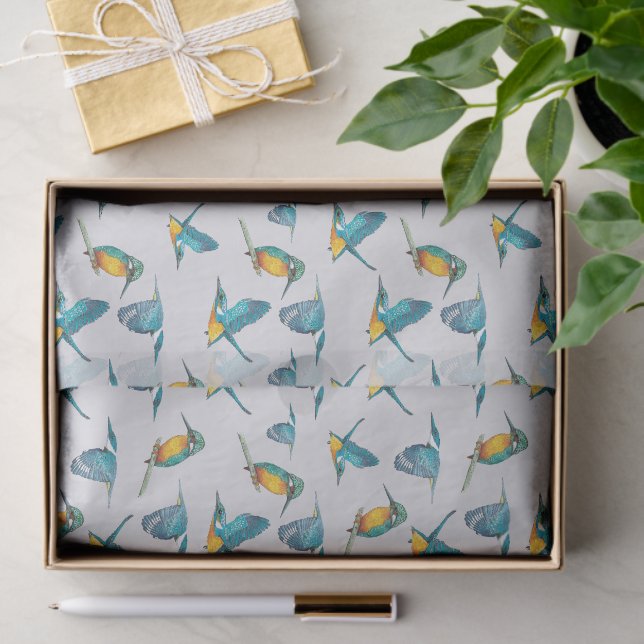 Eisvogel Seidenpapier (Geschenk)