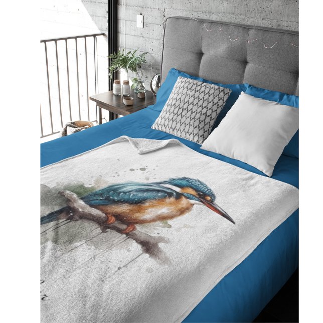 Eisvogel Serenity Fleecedecke (Von Creator hochgeladen)