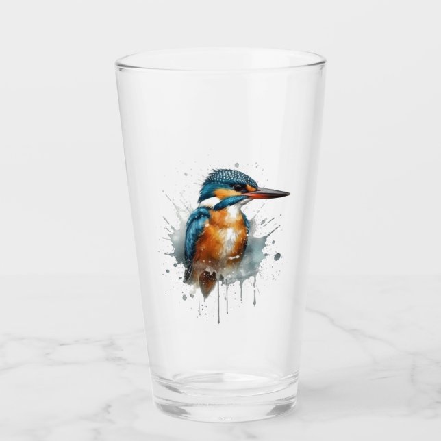 Eisvogel Splash Glas (Vorderseite)