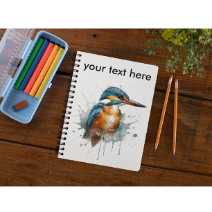 Eisvogel Splash, individuell Notizbuch