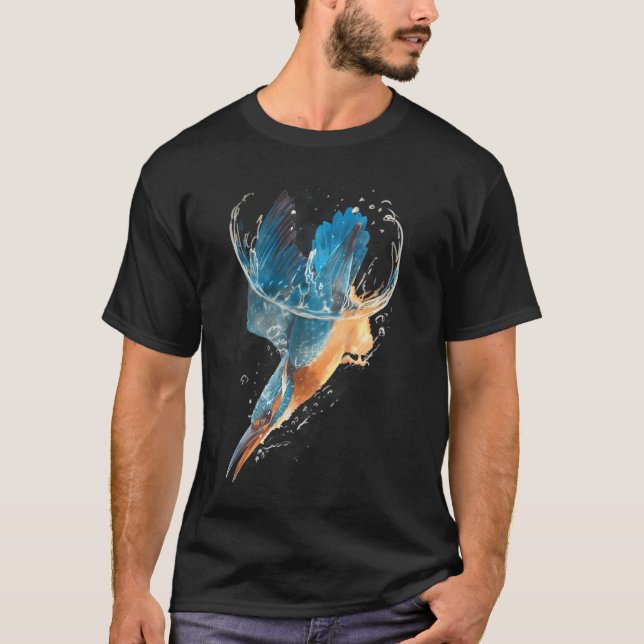 Eisvogel taucht T-Shirt (Vorderseite)