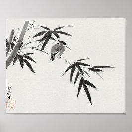 Eisvogel und Bambus (19. Jahrhundert)  Poster