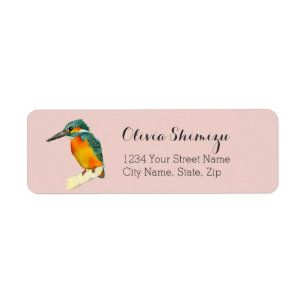 Eisvogel-Vogel-Aquarell-Malerei-Adresse