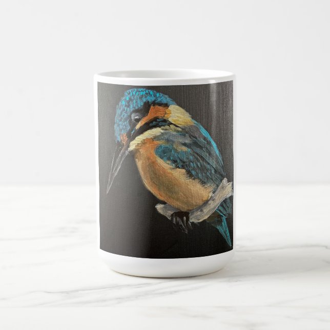 Eisvogel-Vogel-Feinkeramik-Tasse  Kaffeetasse (Mittel)