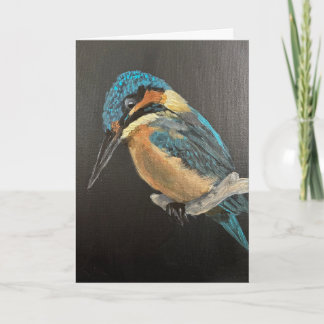 Eisvogel-Vogel-Fine-Art-Grußkarte Karte