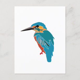 Eisvogel Vogel Kunst Postkarte