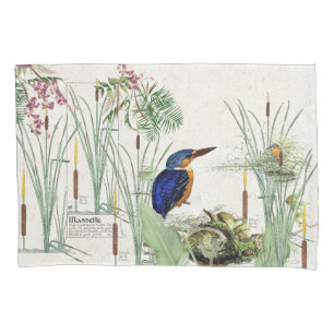 Eisvogel Vogel Rohrkolben Teich Wildtier Kissenbez Kissenbezug