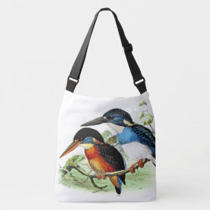 Eisvogel-Vogel-Tier-Tier-Teich-Taschen-Tasche Tragetaschen Mit Langen Trägern