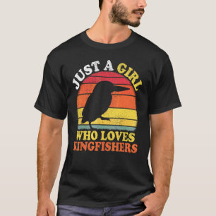 Eisvogel Vogel Vintage Nur Ein Mädchen Das Könige  T-Shirt