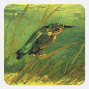 Eisvogel von Vincent van Gogh Quadratischer Aufkleber