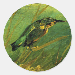 Eisvogel von Vincent van Gogh Runder Aufkleber