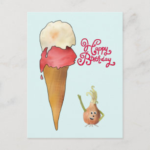 Eiswaffel Postkarte