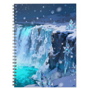 Eiswasserfall Spiralblock Notizblock
