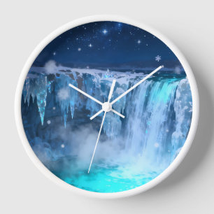 Eiswasserfall-Wanduhr Uhr