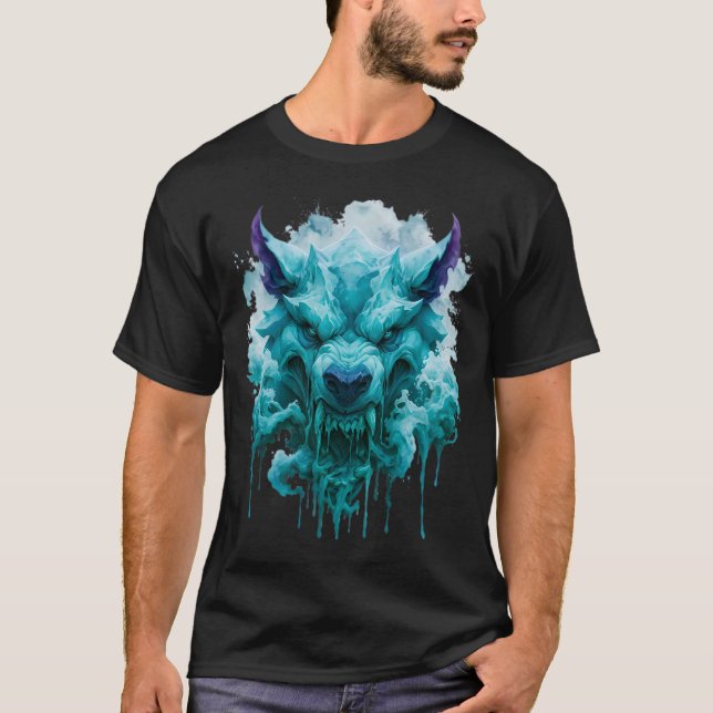 Eiswolf Grafik T-Shirt (Vorderseite)