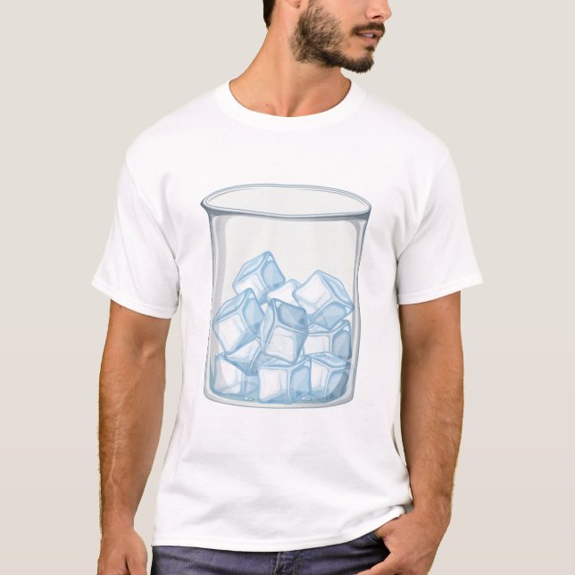 Eiswürfel im Glas T-Shirt (Vorderseite)