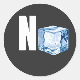 Eiswürfel Minimalist Cool Lustiges Design Runder Aufkleber