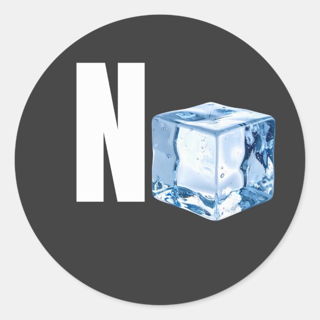 Eiswürfel Minimalist Cool Lustiges Design Runder Aufkleber (Vorderseite)