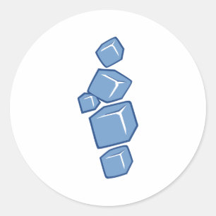 Eiswürfel Runder Aufkleber