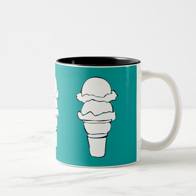 Eiswürfel Zweifarbige Tasse (Rechts)