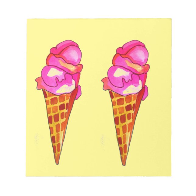 Eiswürfelgelat niedliche Küche Notizblock (Vorderseite)