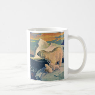 Eiszeitliche Eisbären auf Eisberg, Wilde Arktis-Ti Tasse