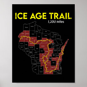 Eiszeitpfad Wisconsin Weitwanderweg Landschaft Poster