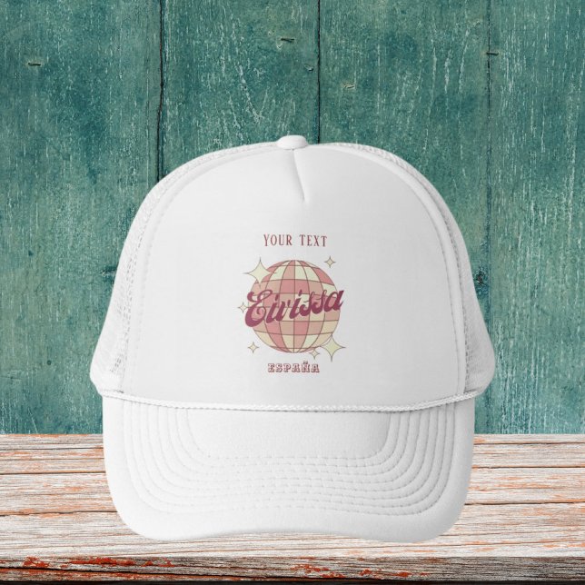 Eivissa Ibiza España Retro Disco Ball Party Truckerkappe (Von Creator hochgeladen)