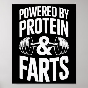 Eiweiß und Furzen Bodybuilding Gewicht Poster