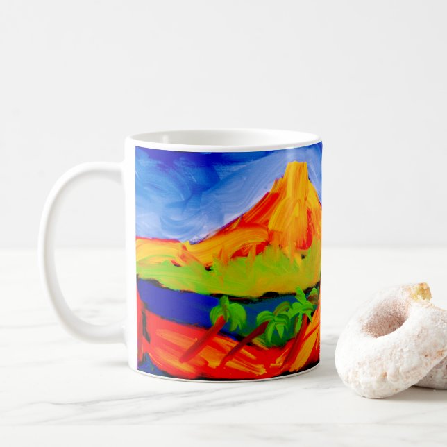 ejgoldguru - Acrylics - Serie South Seas Kaffeetasse (Mit Donut)
