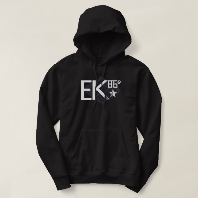 EK86 WHT-LOGO HOODIE (Design vorne)