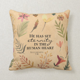 Ekclesiastes 3:11 Er hat Set Ewigkeit im Herzen Kissen