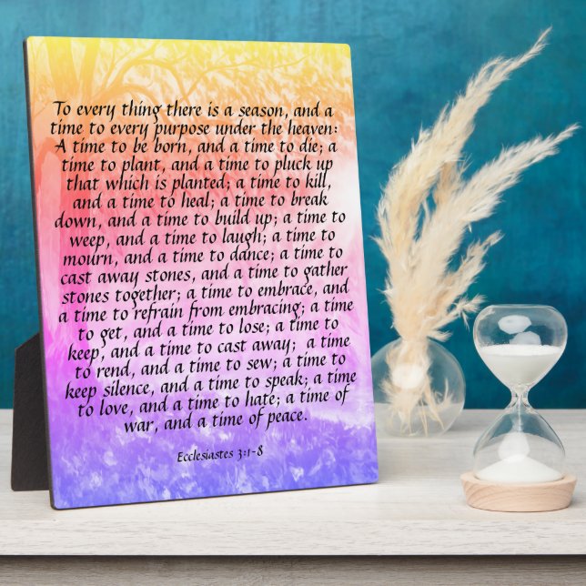 Ekclesiastes 3:1-8 fotoplatte (Seite)