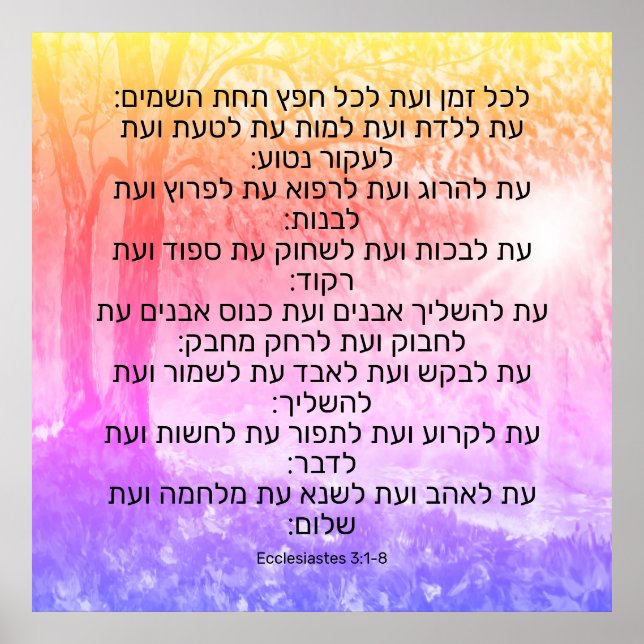 Ekclesiastes 3:1-8 poster (Vorne)