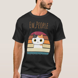 Ekel Leute Katze Retro Stil T-Shirt